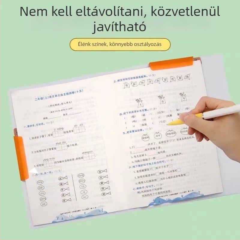 Fuyou A3 félrotáló rúd mappa, oldalnyílású klippel, PP műanyag