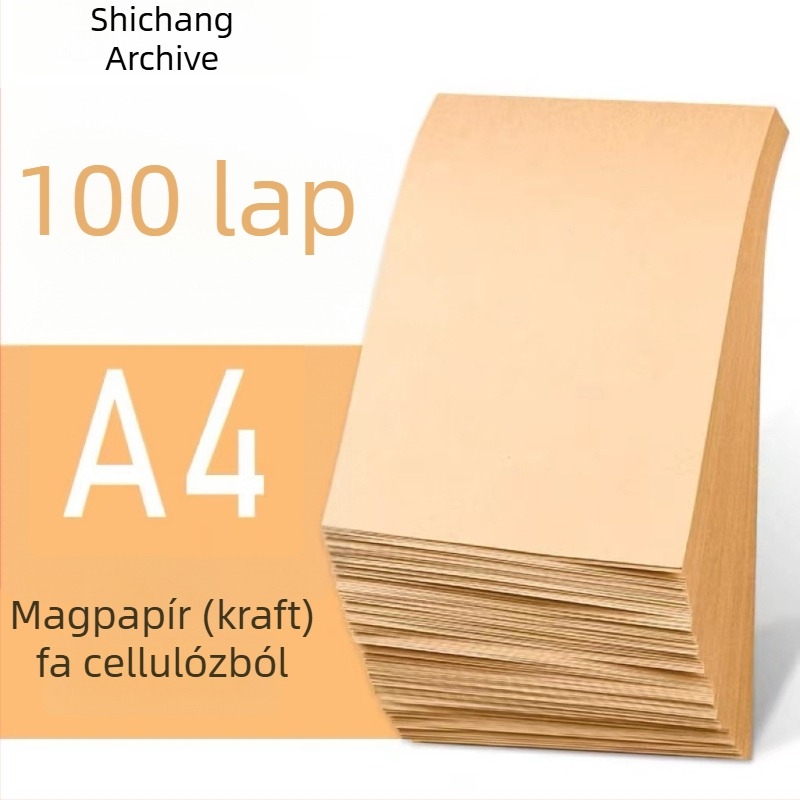 A4 kraft papír nyomtatáshoz és kötőborításhoz, vastag rajzlap 120 g/m², üres kuponfájl, művészeti borítópapír