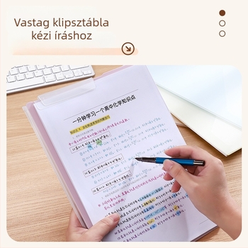 A3-as méretű mappa forgó színes klippel, függőleges kialakítás, egyszerű egycsipeszes rendezés tesztlapok és dokumentumok számára