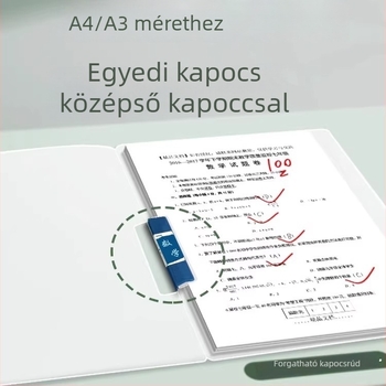A4-es forgó, átlátszó irattartó, oldalnyitású Morandi színben, határokon átívelő kizárólagos tárolás