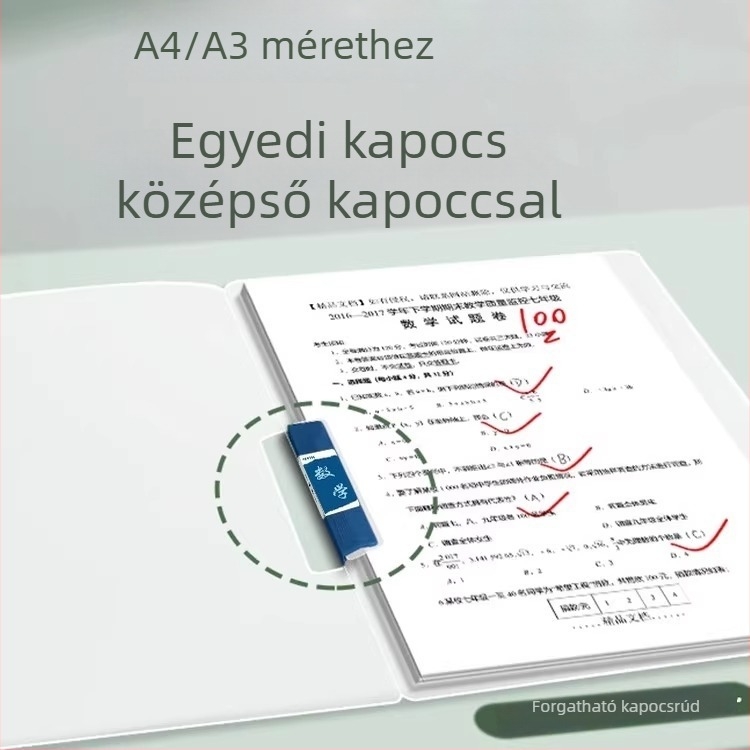 A4-es forgó, átlátszó irattartó, oldalnyitású Morandi színben, határokon átívelő kizárólagos tárolás