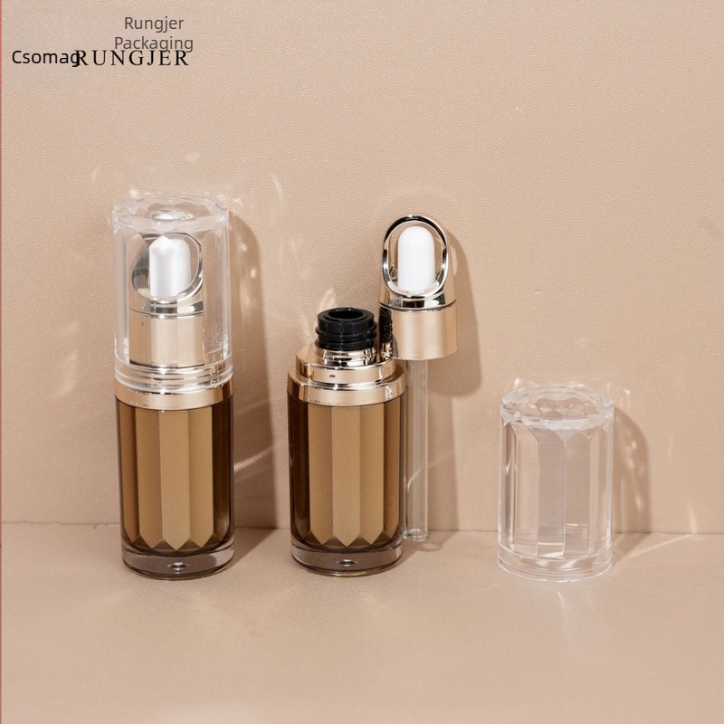 Akrilból készült cseppentő üveg, 5 ml/10 ml, kozmetikai és illóolaj-mintákhoz