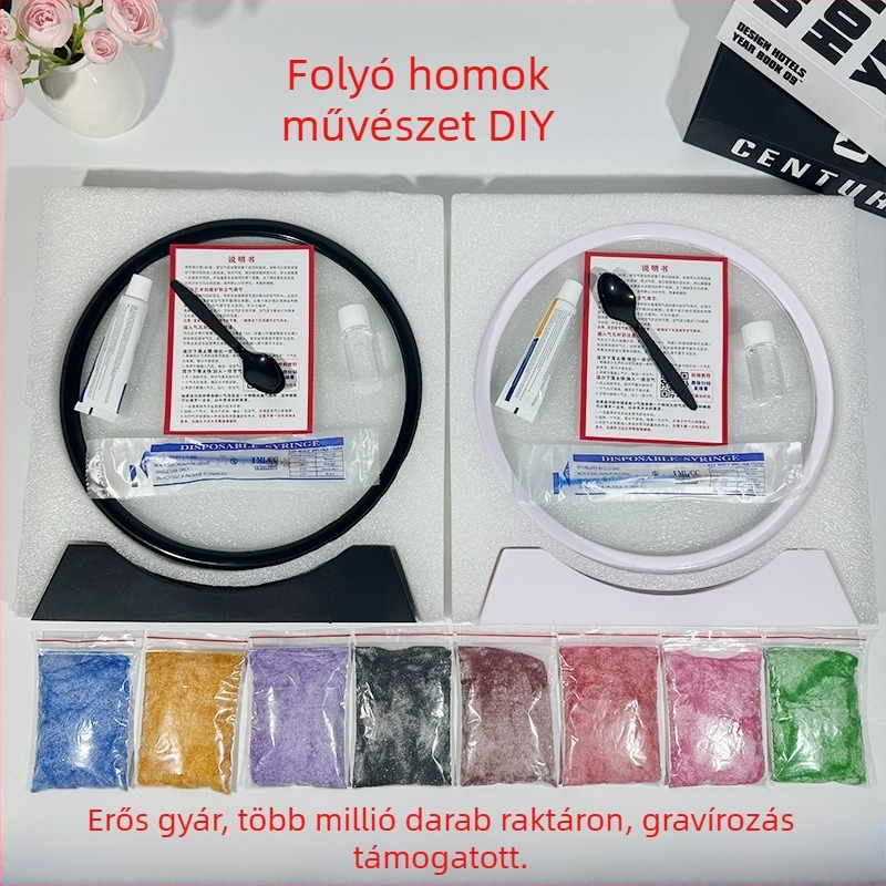 3D homokfolyó művészeti dísz – dekoratív tárgy otthonban, nappaliban, vitrinében és irodában – modern minimalista stílus