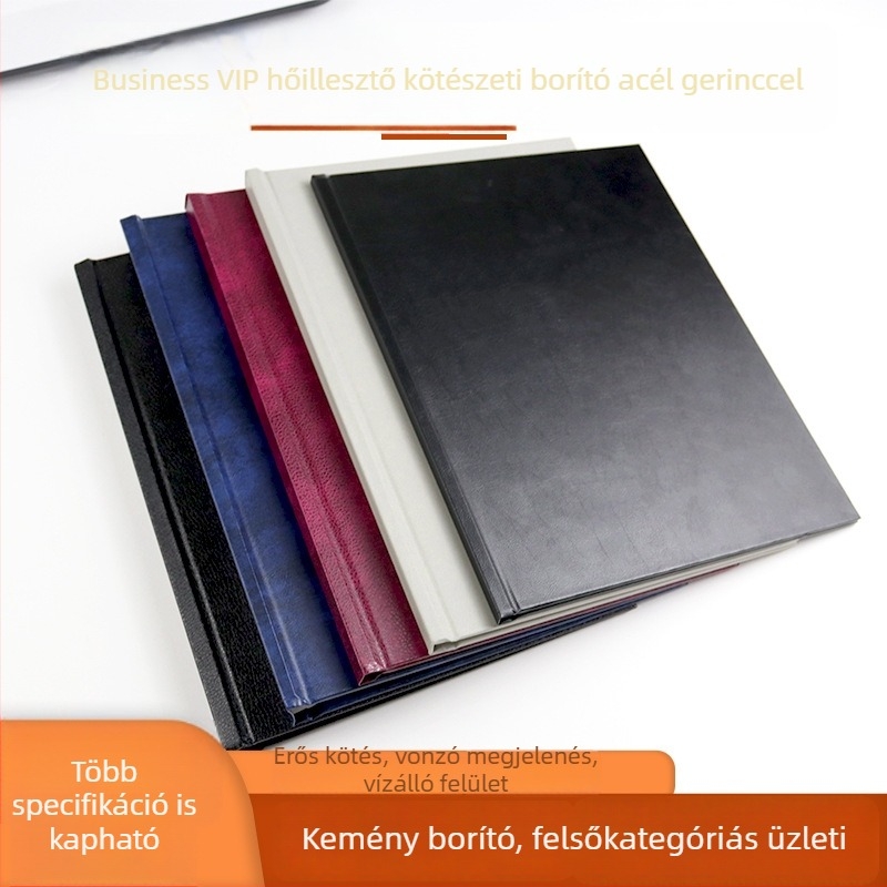 A4-es kemény kötőfedél forró olvasztásos kötéshez, gerinc vastagsága 1-50 mm, kiváló minőségű irodai dokumentumokhoz