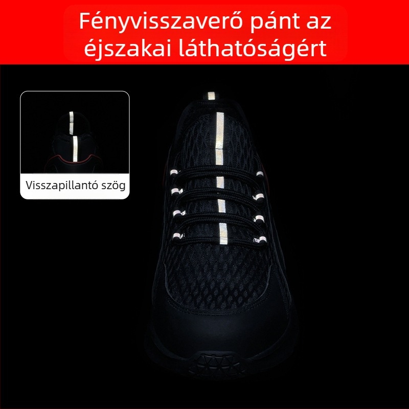 Nyári lélegző munkavédelmi cipő, ütésálló és átszúrás elleni védelemmel, könnyű, kopásálló, stílusos férfiak és nők számára