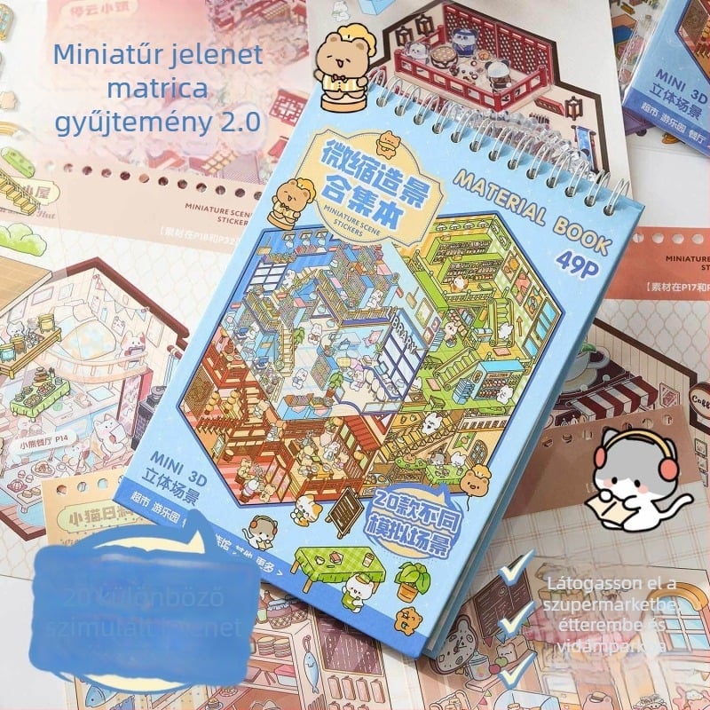 PET matricás könyv tervezéshez, Commercial Town 2.0 sorozat, 3D tájak kreatív kollázsokhoz