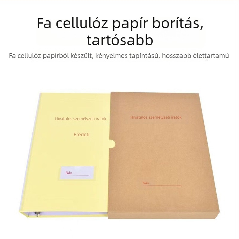 Kraftpapírból készült vastagított irattartó doboz szabványos dokumentumokhoz — archív kadrokról és személyzetről, iratok párttagokról