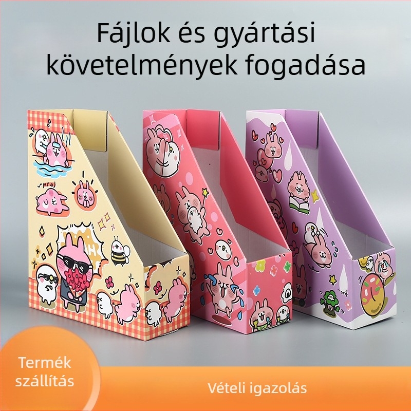 Yuxuan karton függőleges irattároló doboz – megerősített, fehér