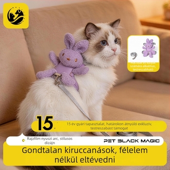 Mellény-stílusú kutyahám kis testű fajtákhoz (Pomerániai törpék, Toy Poodle) – menekülés elleni, kültéri használatra