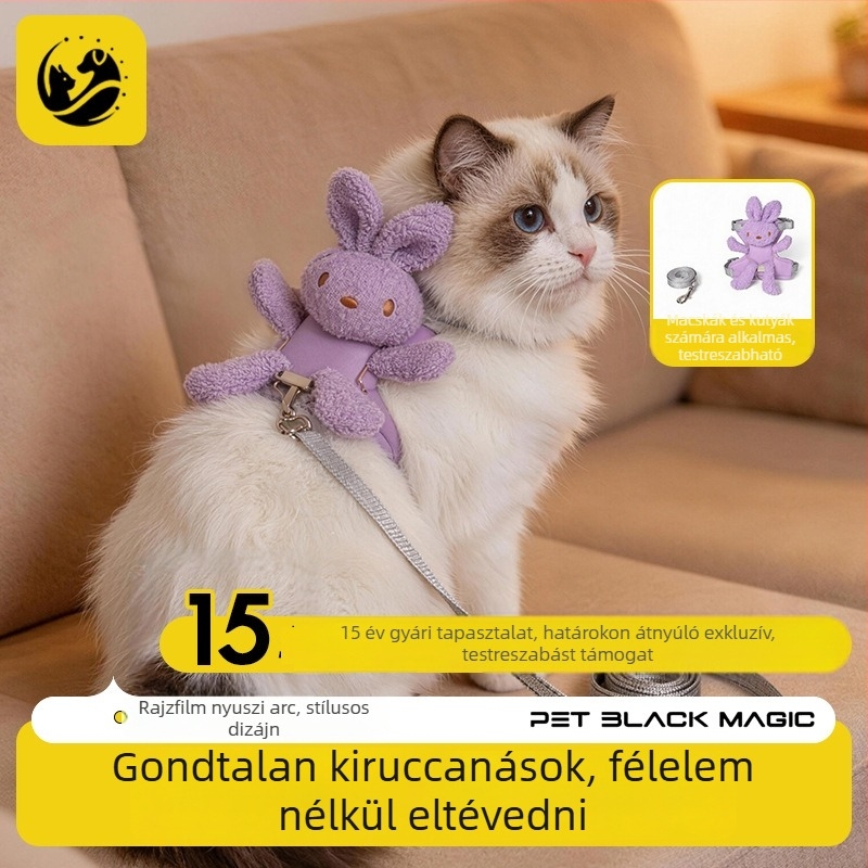 Mellény-stílusú kutyahám kis testű fajtákhoz (Pomerániai törpék, Toy Poodle) – menekülés elleni, kültéri használatra