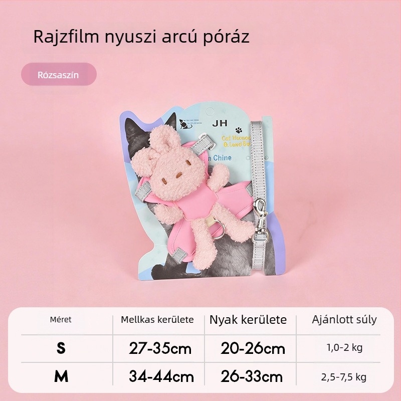 Mellény-stílusú kutyahám kis testű fajtákhoz (Pomerániai törpék, Toy Poodle) – menekülés elleni, kültéri használatra