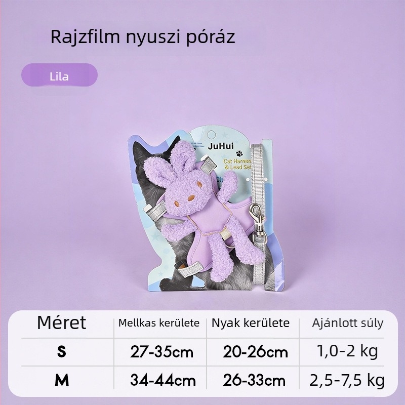 Mellény-stílusú kutyahám kis testű fajtákhoz (Pomerániai törpék, Toy Poodle) – menekülés elleni, kültéri használatra
