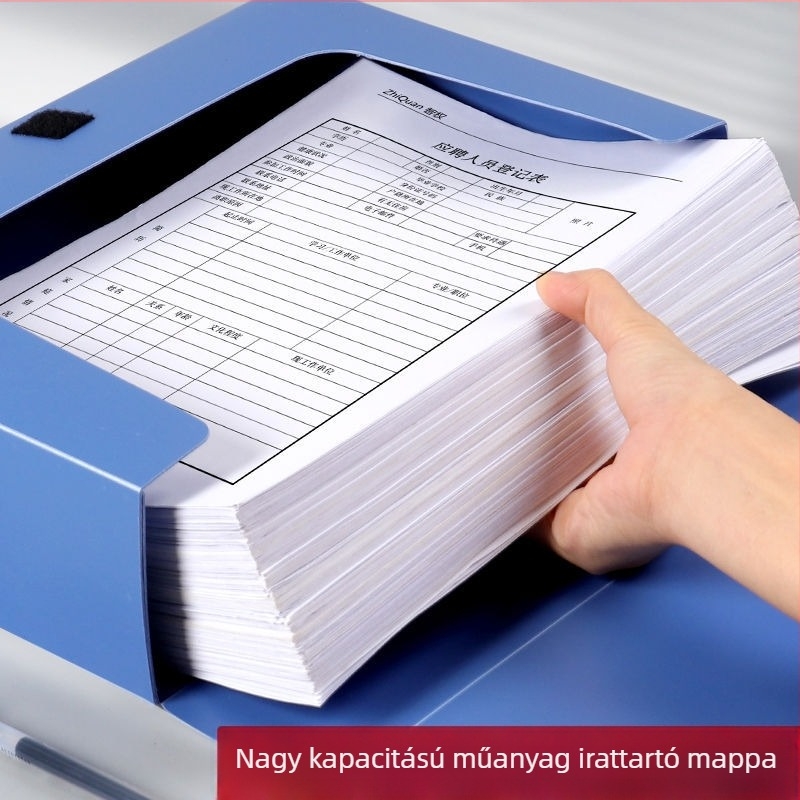 Műanyag A4-es fájlbox, PP tároló dokumentumok és oklevelek számára, irodai Kellékek könyveléshez