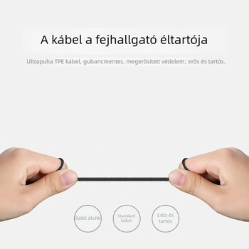 Vezetékes, in-ear fejhallgató, kiváló hangminőség, Type-C, digitális basszus, Huawei és Xiaomi kompatibilis