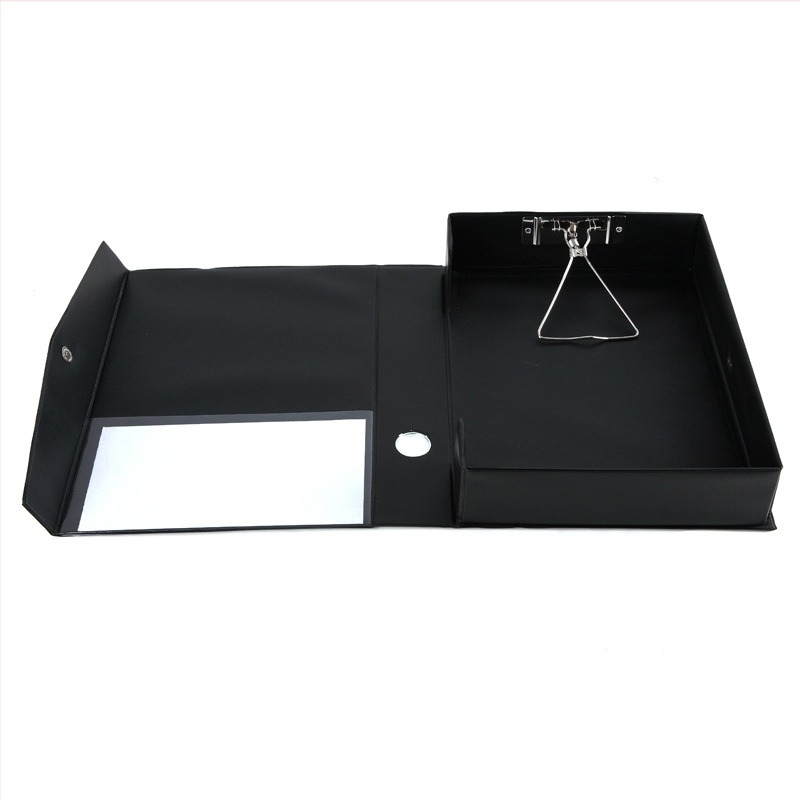 A1236 PVC fájlbox mágneszáras, A4-es dokumentumtartó, 55 mm, papírklipsz