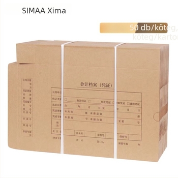 Westma A4 vízszintes bizonylat-doboz HZ352 - Kraft papír, 600 g, könyvelési archív doboz (méret 305x220x50 mm)