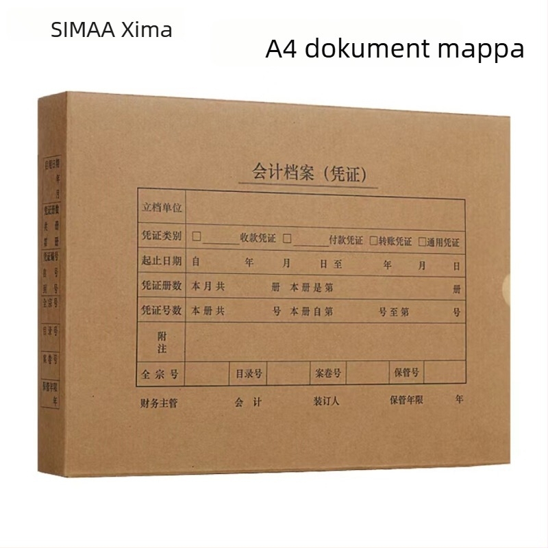 Westma A4 vízszintes bizonylat-doboz HZ352 - Kraft papír, 600 g, könyvelési archív doboz (méret 305x220x50 mm)