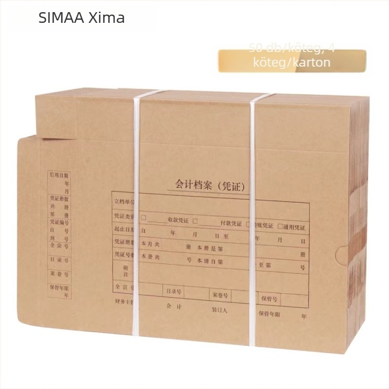 Westma A4 vízszintes bizonylat-doboz HZ352 - Kraft papír, 600 g, könyvelési archív doboz (méret 305x220x50 mm)