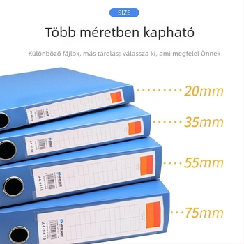 Megvastított PP fájlbox, A4 dokumentumtároló, műanyag tároló, nagy kapacitás