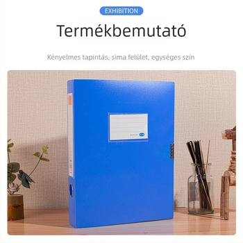 Megvastított PP fájlbox, A4 dokumentumtároló, műanyag tároló, nagy kapacitás