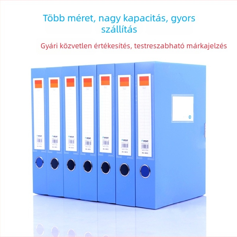 Megvastított PP fájlbox, A4 dokumentumtároló, műanyag tároló, nagy kapacitás