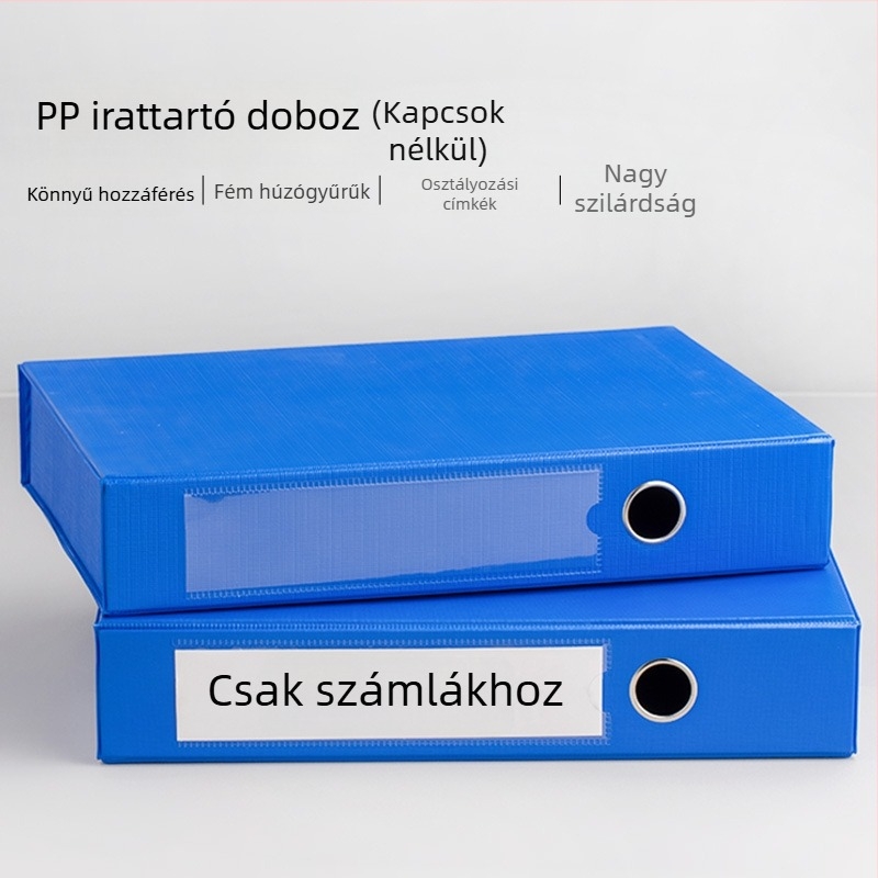 Jinshi PP fájl doboz A4 méretű — számlák, bizonylatok és adózási dokumentumok