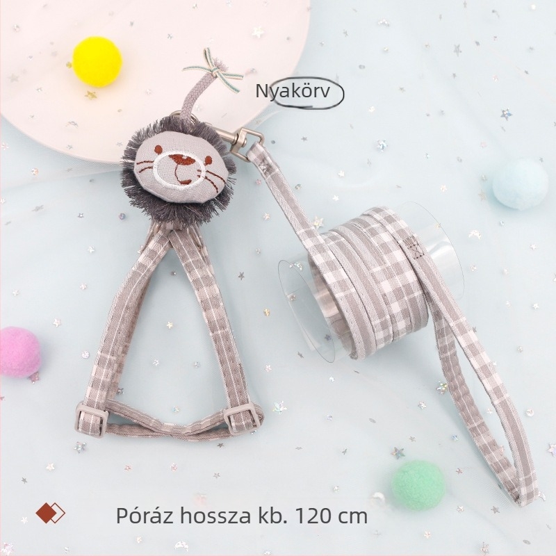 Aranyos plüss állat alakú póráz, állítható, kis testű kutyák és macskák számára