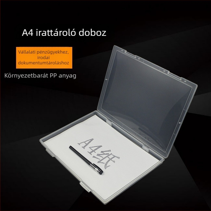 Átlátszó, téglalap alakú A4-es dokumentum- és mintatartó doboz AI chip wafer csomagoláshoz