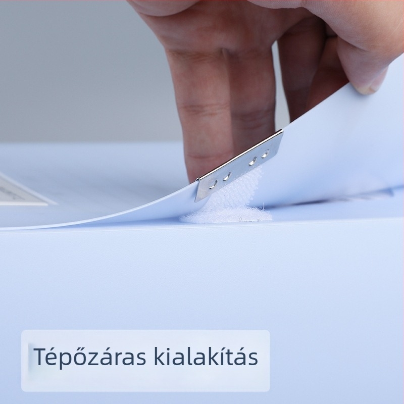 A4-es műanyag irattartó doboz mappával dokumentumokhoz, nyugtákhoz és pénzügyi bizonylatokhoz