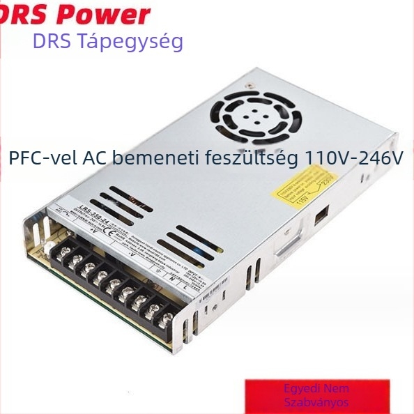 PFCLRS Kapcsolóüzemű tápegység 350W – 24V, ipari vezérlő tápegység, ultra vékony modell, bemenet AC110V, kimenetek 24V/36V/48V, nagy teljesítmény