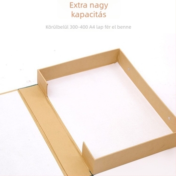 A4 irattartó doboz vastagított kraftpapírból, nedvességálló és ütésálló, méretek 31,5×22,5 cm, mélység 4–5 cm, 500 g
