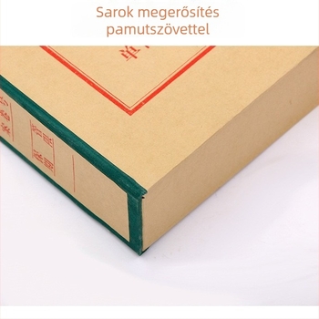 A4 irattartó doboz vastagított kraftpapírból, nedvességálló és ütésálló, méretek 31,5×22,5 cm, mélység 4–5 cm, 500 g