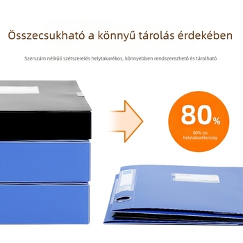 A4-es méretű műanyag irattartó doboz, PP anyag, vastagított és strapabíró