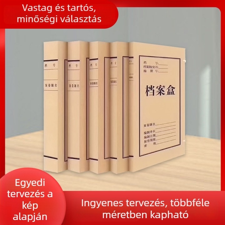 Kraft papír iratgyűjtő savmentes tároláshoz, multifunkcionális irodai kiegészítő, nagy kapacitású A4