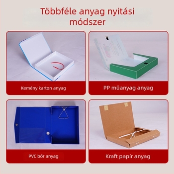 Iroda dokumentumdoboz kraft papírból, színes nyomtatás, savmentes archív doboz, A3/A4