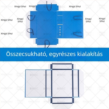 Keménylapos fájlbox lakkozott textile borítással; technikai archív doboz; tervrajzok doboza; összecsukható doboz; karton építés- és várostervezési doboz