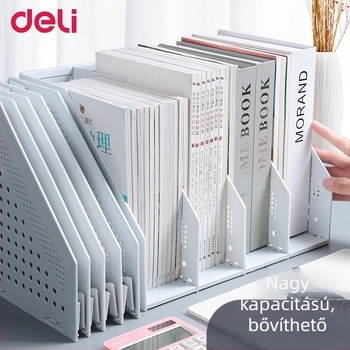 Deli asztali irattartó doboz, három- vagy négyrészes irattartó, vastagított műanyag
