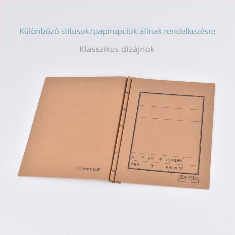 Testreszabható archív mappa kraftpapírból savmentes papírral