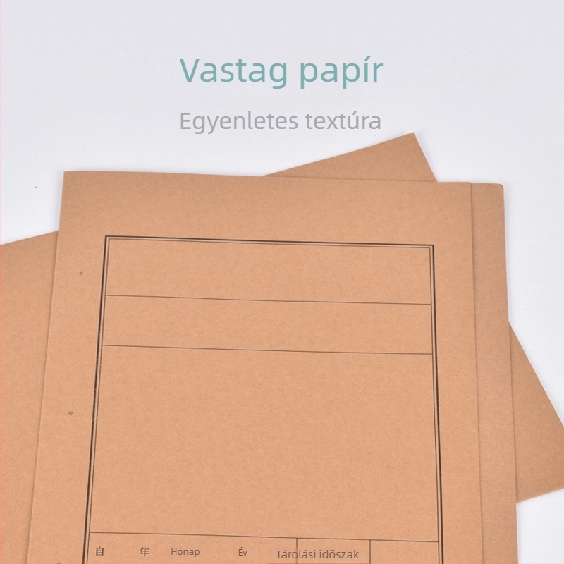 Testreszabható archív mappa kraftpapírból savmentes papírral