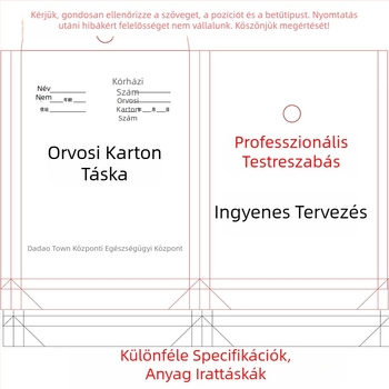 Kraft papír dokumentumtáskák egyedi logóval, A4 méret