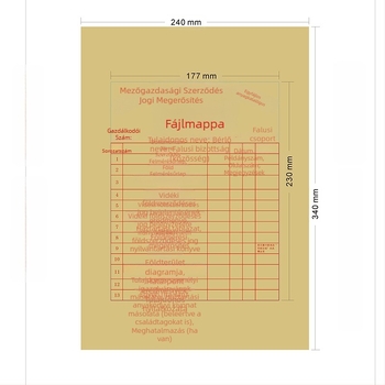 Kraft papír dokumentumtáskák egyedi logóval, A4 méret