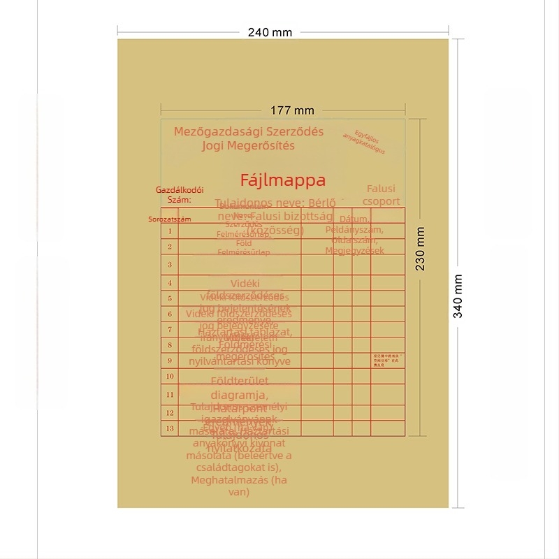 Kraft papír dokumentumtáskák egyedi logóval, A4 méret