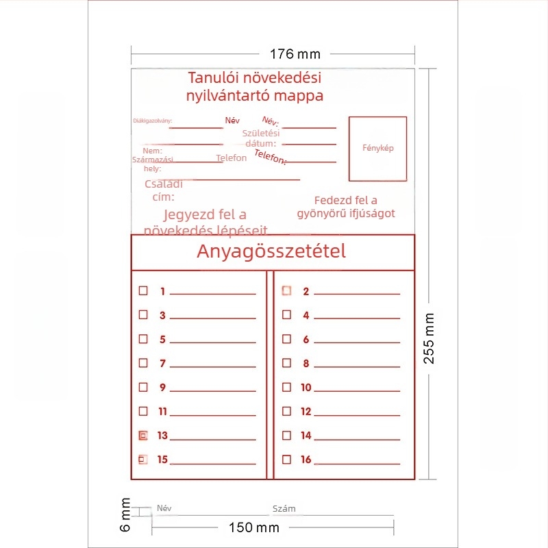Kraft papír dokumentumtáskák egyedi logóval, A4 méret