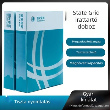 Műanyag iratszekrény/doboz, PP anyagú, testreszabható információs doboz irodai tároláshoz, egy darabból álló kivitel