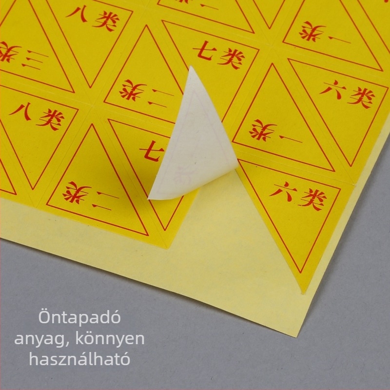 10 darabos öntapadós címkék készlete személyzeti iratok osztályozásához, tíz fő kategória, címke-fülek és elválasztó oldalak