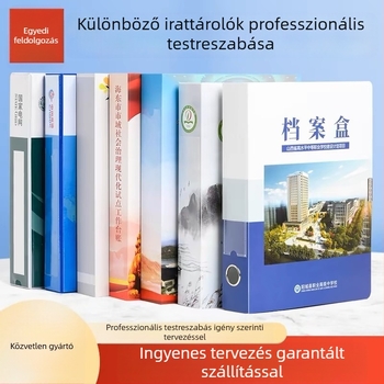 A4-es méretű irat- és archív dobozok, fájl tasakok, színes nyomtatású dobozok, PP műanyag dobozok és karton archív dobozok