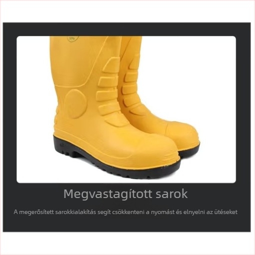 Lyle SL-2-19 Tűzvédelmi PVC bakancsok kémiai védelemmel, 39 cm magasak, ütés- és perforációállóak, savak és lúgok ellenállóak