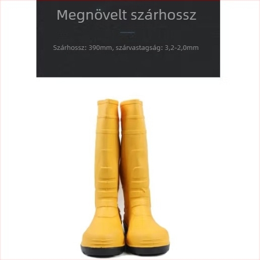 Lyle SL-2-19 Tűzvédelmi PVC bakancsok kémiai védelemmel, 39 cm magasak, ütés- és perforációállóak, savak és lúgok ellenállóak