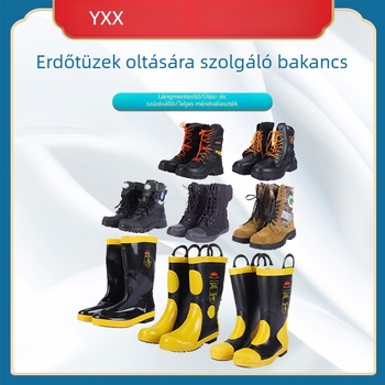 Erdei tűzoltó bakancsok, lángálló, szúrásálló és ütésálló