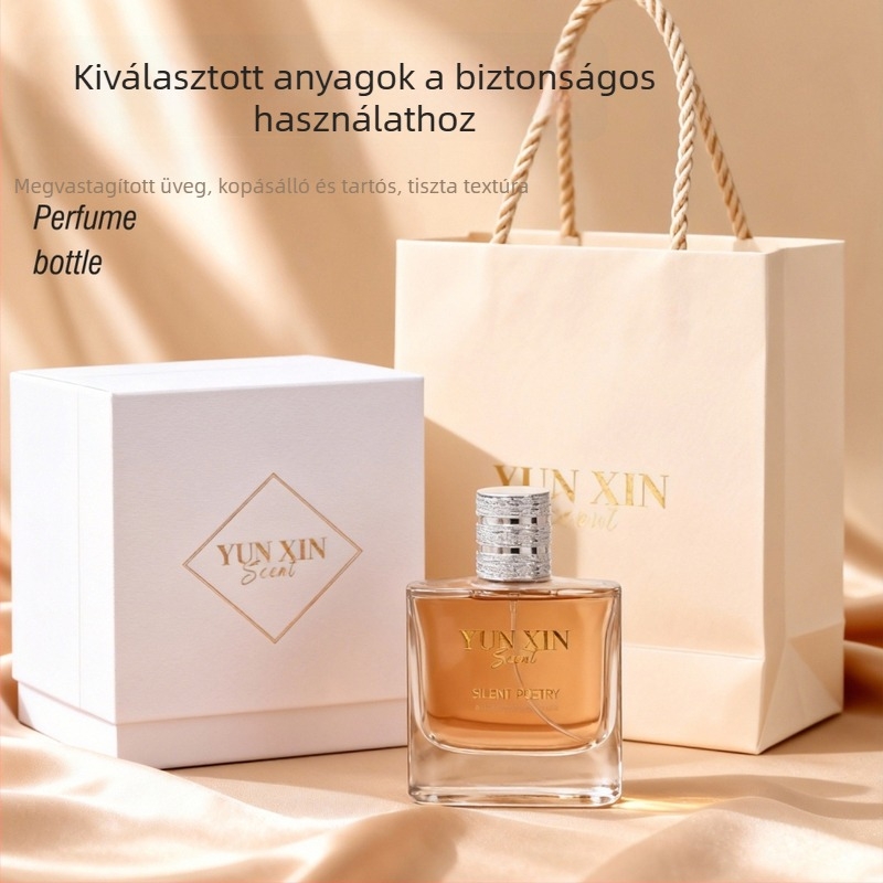 30 ml/50 ml magas minőségű négyszögletes parfüm-utántöltő üveg – hordozható, nagy kapacitású, üvegből készült permetező